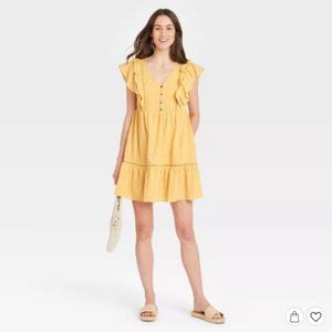 Women's Flutter Short Sleeve Dress